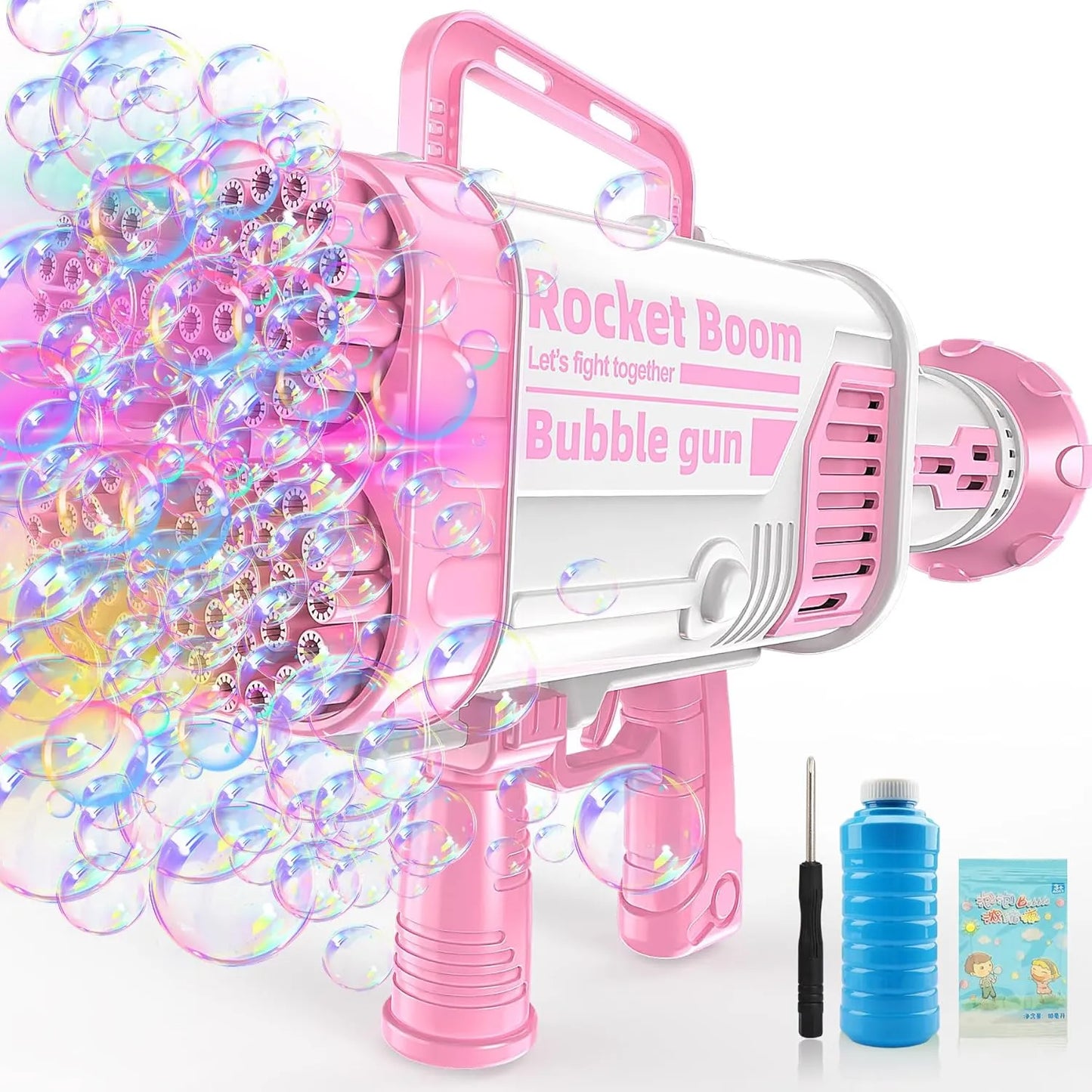 Automatic Bubble Gun Machine – 6000+ Bubbles Per Minute with Lights for Kids & Adults