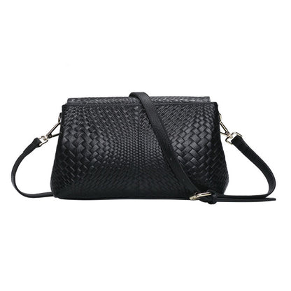 Urbané™ Women’s Woven Leather Crossbody – Luxury First Layer Cowhide Shoulder & Messenger Tote