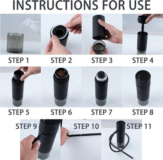 Portable Car Hookah Cup – Travel-Size Shisha with Anti-Slip Net, Easy Clean & Complete Kit