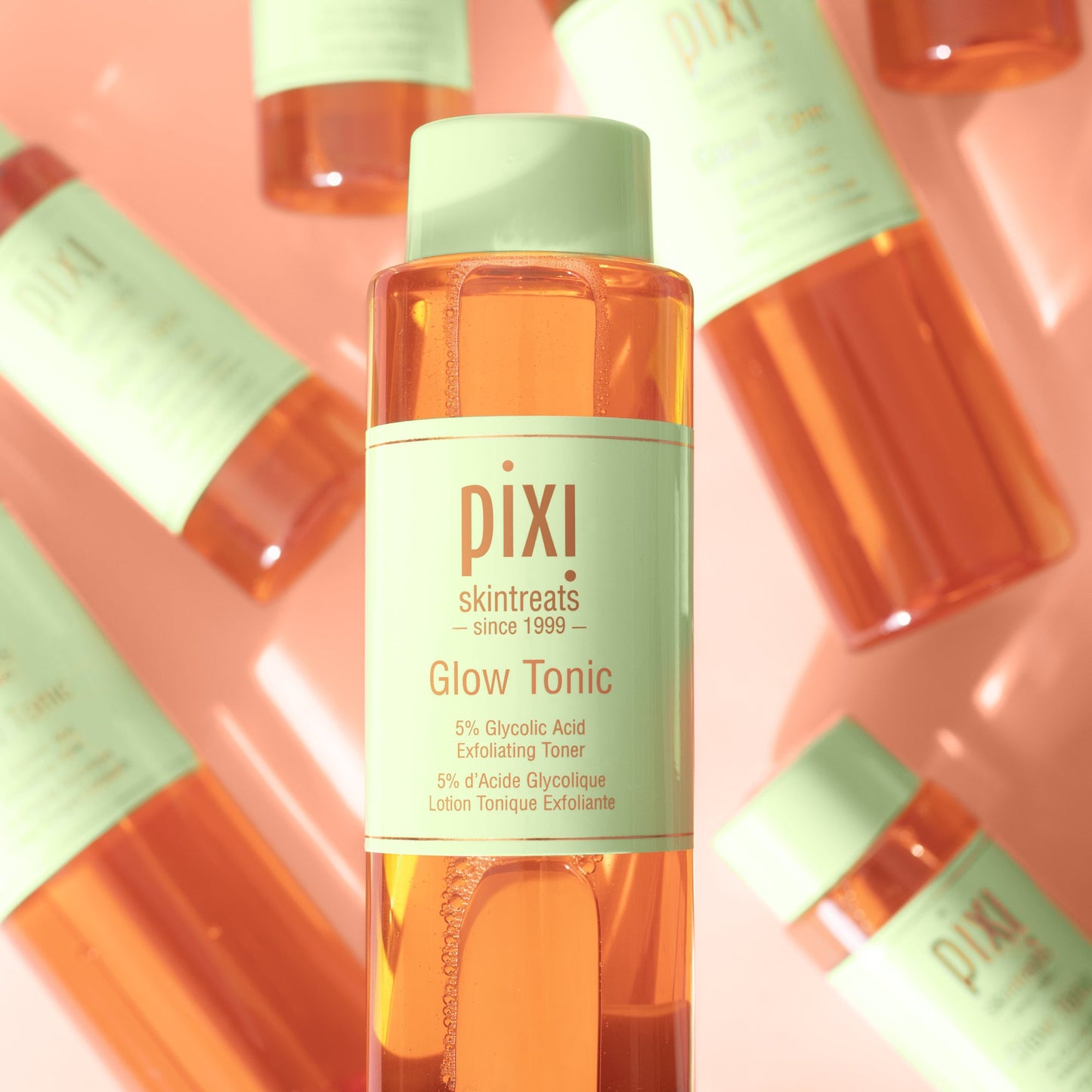 Pixi Glow Tonic (100ml) – Exfoliating & Hydrating Toner with Glycolic Acid, Aloe Vera & Ginseng – Original