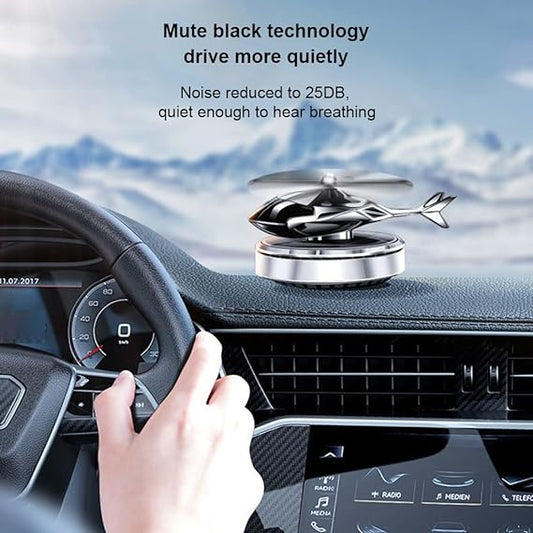 Solar Powered Airplane Car Air Freshener – Rotating Aromatherapy Diffuser, Stylish Dashboard Decoration & Gift