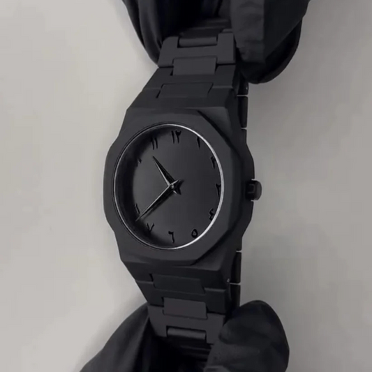 Arabic Aura Watch – Premium All Black Edition