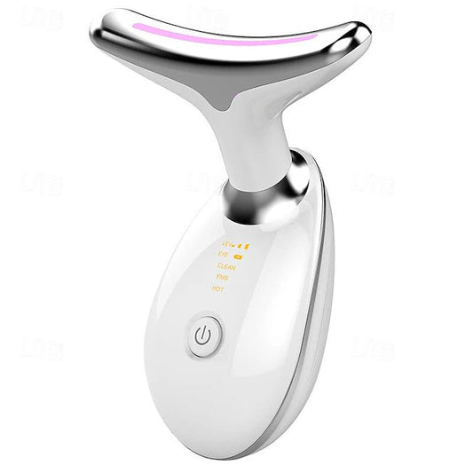 Neck & Face Lifting Beauty Device – EMS Microcurrent, Heat & LED Therapy